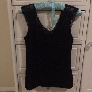 Lacy black v neck